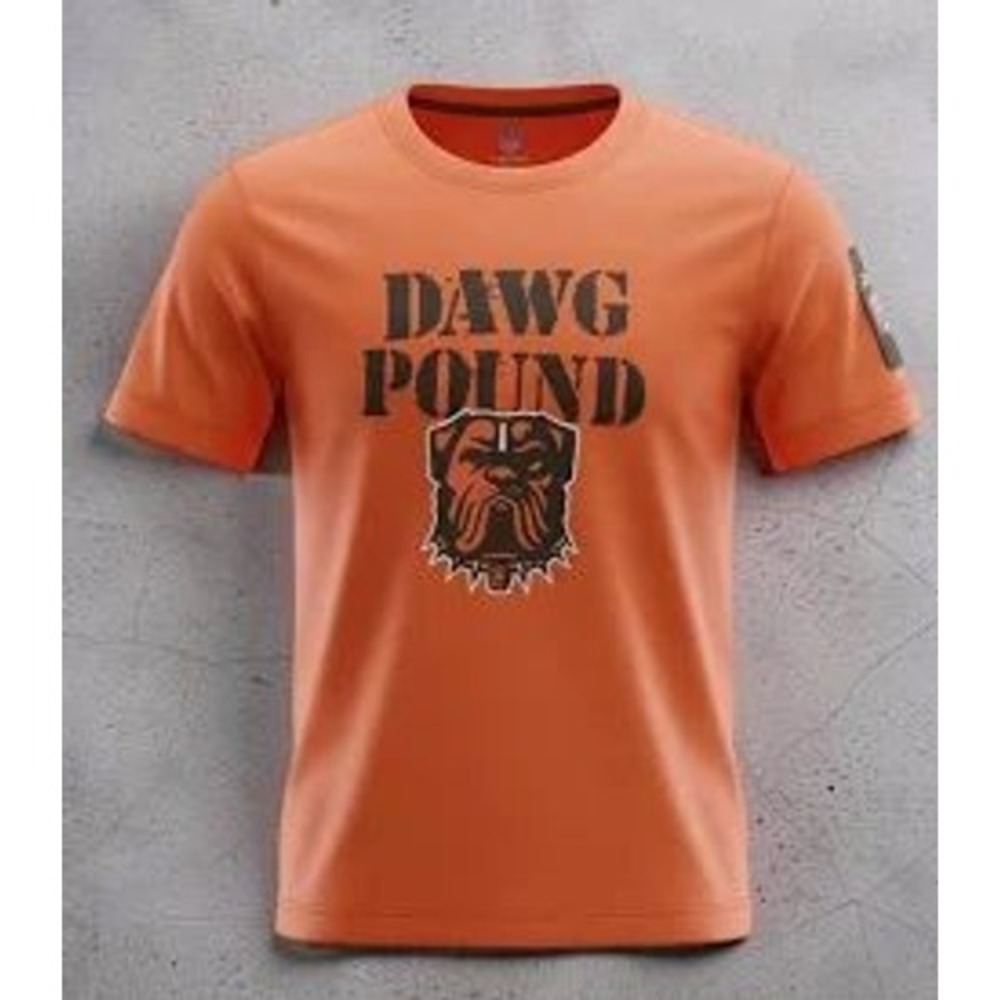 NFL Cleveland Browns Dawg Pound Graphic T-Shirt Kids Size L 14/16 Orange